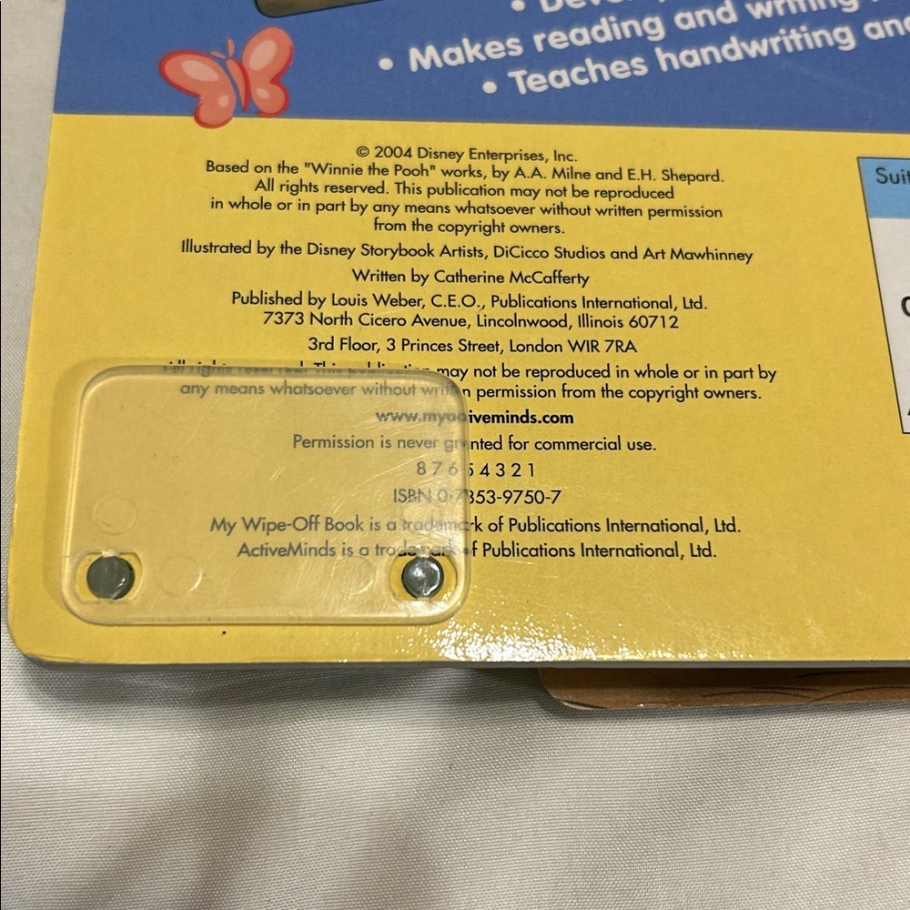 🐳2/$10🐳 Disney Pooh ABC fun my wipe off book - Picture 3 of 3